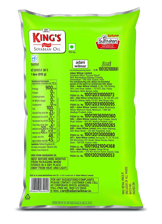 King's Refined Soyabean Oil-1litr