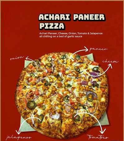 Achari Paneer Pizza