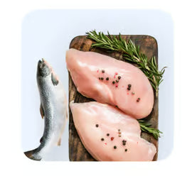 Chicken, Meat & Fish